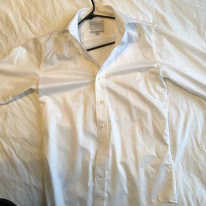 Ledbury White Fine Twill Spread Dress Shirt